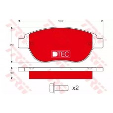 Тормозные колодки дисковые TRW GDB1464DTE