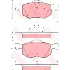 Тормозные колодки дисковые TRW GDB1497