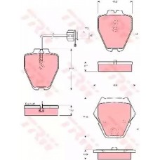 Тормозные колодки дисковые TRW GDB1505