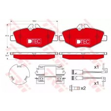 Тормозные колодки дисковые TRW GDB1542DTE