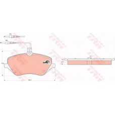 Тормозные колодки дисковые TRW GDB1595