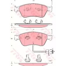 Тормозные колодки дисковые TRW GDB1598