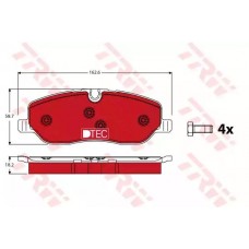 Тормозные колодки дисковые TRW GDB1631DTE