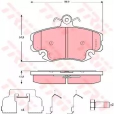 Тормозные колодки дисковые TRW GDB1635