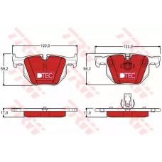 Тормозные колодки дисковые TRW GDB1727DTE