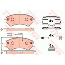 Тормозные колодки дисковые TRW GDB2072