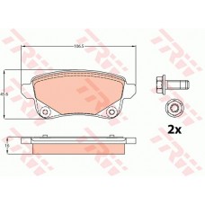 Тормозные колодки дисковые TRW GDB2082