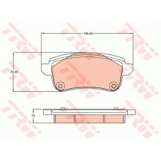 Тормозные колодки дисковые TRW GDB2136