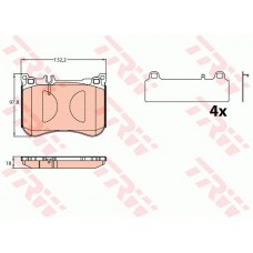 Тормозные колодки дисковые TRW GDB2144