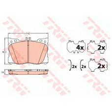 Тормозные колодки дисковые TRW GDB2150