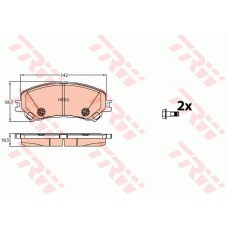 Тормозные колодки дисковые TRW GDB2152