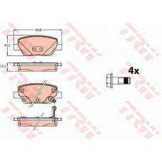 Тормозные колодки дисковые TRW GDB2156