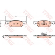 Тормозные колодки дисковые TRW GDB2157