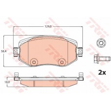 Тормозные колодки дисковые TRW GDB2175