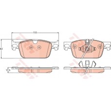 Тормозные колодки дисковые TRW GDB2221