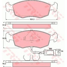 Тормозные колодки дисковые TRW GDB301