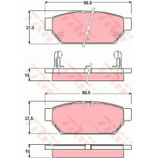 Тормозные колодки дисковые TRW GDB3045