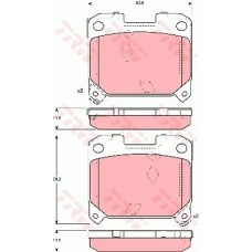 Тормозные колодки дисковые TRW GDB3105