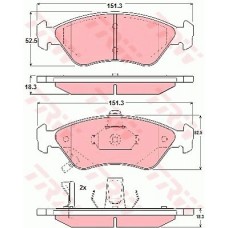 Тормозные колодки дисковые TRW GDB3173