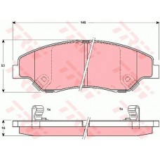 Тормозные колодки дисковые TRW GDB3241