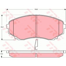 Тормозные колодки дисковые TRW GDB3255