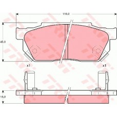 Тормозные колодки дисковые TRW GDB325