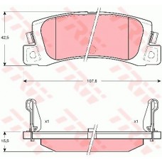 Тормозные колодки дисковые TRW GDB3329