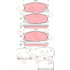 Тормозные колодки дисковые TRW GDB3423