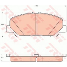 Тормозные колодки дисковые TRW GDB3455