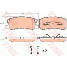 Тормозные колодки дисковые TRW GDB3595