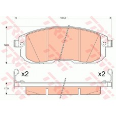 Тормозные колодки дисковые TRW GDB3616