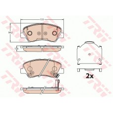 Тормозные колодки дисковые TRW GDB3630