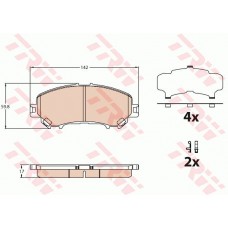 Тормозные колодки дисковые TRW GDB3631