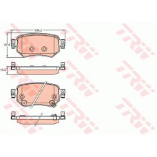 Тормозные колодки дисковые TRW GDB3632