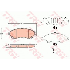 Тормозные колодки дисковые TRW GDB3633