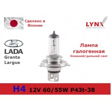 Лампа галогенная H4 12V 60/55W P43t-38 (Lynx L10460)