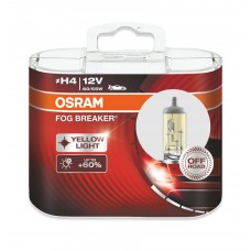 Комплект ламп Osram H4 12V 60/55W P43t FOG BREAKER +60% больше света, 2600К 2шт. (62193FBR-HCB)