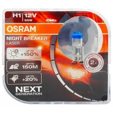 Комплект ламп Osram H1 12V 55W P14.5s NIGHT BREAKER LASER +150% больше света 2шт. (64150NL-HCB)