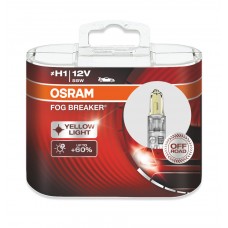 Комплект ламп Osram H1 12V 55W P14.5s FOG BREAKER +60% больше света, 2600К 2шт. (62150FBR-HCB)