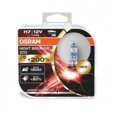 Комплект ламп Osram H7 12V 55W PX26d 3700K NIGHT BREAKER200 +200% 2 шт. (64210NB200-HCB)