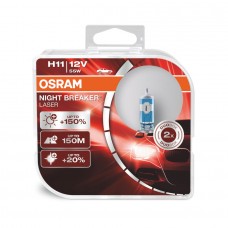 Комплект ламп Osram H11 12V 55W PGJ19-2 NIGHT BREAKER LASER +150% больше света 2шт. (64211NL-HCB)