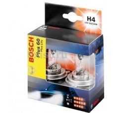 Комплект ламп головного освещения Bosch 12V H4 60W/55W P43t Plus 60 Plus Life (1 987 301 070)