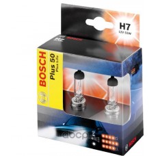 Комплект ламп головного освещения Bosch 12V H7 55W PX26d Plus 50 Plus Life (1 987 301 086)